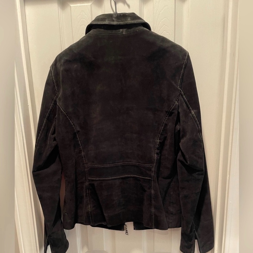 Danier Women's Black Suede Leather Jacket - Picture 2 of 9